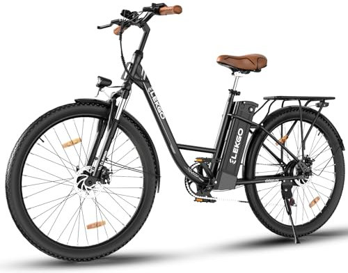 ELEKGO 28 Zoll E-Bike Elektrofahrrad, 7-Gang-Getriebe, 36V Abnehmbarer Akku, City Bike mit Geschwindikeit bis 25km/h，LCD-Display，Ausgestattet mit stoßdämpfenden Gabeln