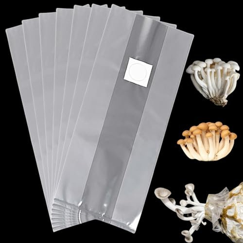 GAOUTO 30 sacchetti per la coltivazione di funghi: sacchetto per la coltivazione di funghi spawn 32 x 50 cm, sacchetto per la coltivazione di funghi in PP con filtro da 0,2 micron