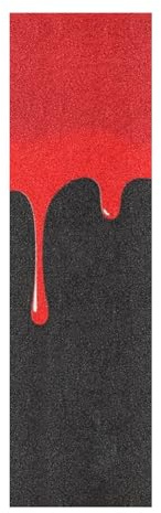 voucong Skateboard-Griptape mit fließendem Pigment, rutschfest, 84 x 22,9 cm, Rot / Schwarz
