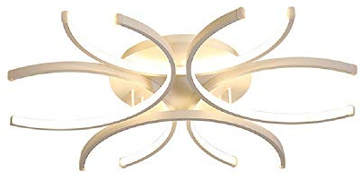 Lámpara de Techo de Arco apilado de acrílico, Moderna, LED, semiempotrada (Blanco, 23,5 Pulgadas) (luz cálida, 23,5 Pulgadas)