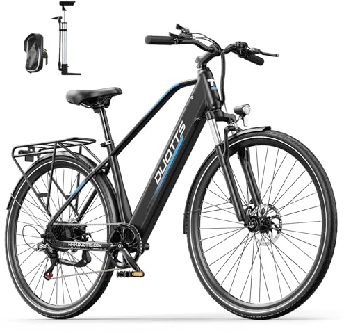 DUOTTS C29 Lite Vélo Électrique Homme et Femme Ville, 27.5 VTT Électrique avec Batterie Integrée 486Wh & Moteur 250W, 4 Niveaux d'Assistance Pédalage & Suspension Avant 7 Vitesses