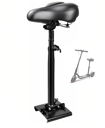 Siège de Trottinette Électrique Compatible Uniquement avec Plateau Incurvé de 13-18 cm Largeur, Antichoc, Pliable, 55-68cm Hauteur réglable, Adulte Selle Trottinette, Accessoire Trottinette Électriqu
