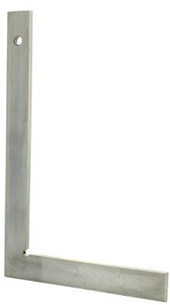 hedue® Équerre de mécanicien sans butée – Equerre macon en acier galvanisé, angle droit 90°, 600 x 330 mm