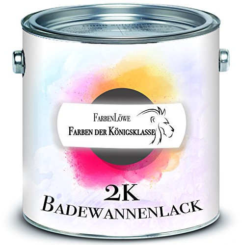 FARBENLÖWE recubrimiento para bañera 2K FABRICADO EN ALEMANIA pintura para bañera cerámica, esmalte, acrílico, azulejos, porcelana, acero, azulejos, plástico, GFK protección (10 L, Beige)