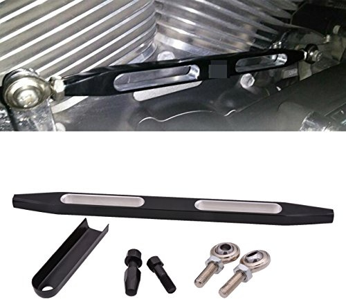 NATGIC Kit de liaison de changement de vitesse de moto 1 jeu d'aluminium CNC pour Harley Softail Electra Glide Road Glide Road King Street Glide et toutes les Touring 1980-2016 (noir)