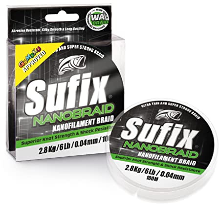 Sufix - Nano Braid – Chartreuse – 0,03 mm – 100 m – Asu640457 – 1,9 kg/4 lbs