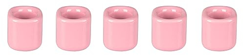 Mega Candles 5 pcs Pink 1/2 Inch Diameter Ceramic Chime Ritual Spell Candle Holders, Great for Casting Chimes, Meditation, Rituals, Spells, Vigil, Witchcraft, Wiccan Supplies