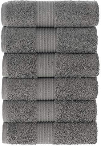 MAURAHOME Luxus Handtücher Set 100% Baumwolle, Hotel & Spa Qualität, 6 Große Handtücher 50x100, Schnell Trocknende Frottiertücher, Weich, Plüschig und Stark Saugfähig
