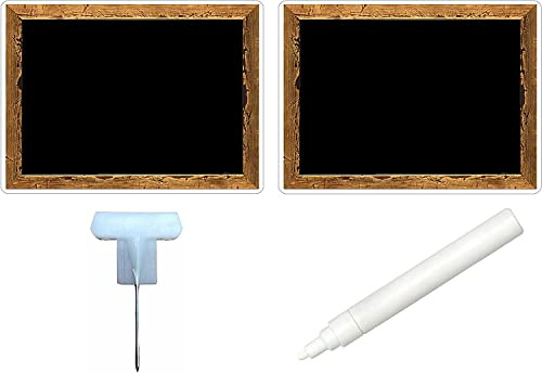 KIT 30 SEGNAPREZZI PLASTIFICATI 6,0x9,0 cm. (con stampa tipo lavagna su due lati) +30 SUPPORTI +1 PENNARELLO BIANCO PER ALIMENTI