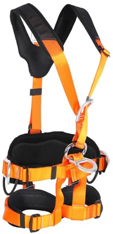 QIANJIEER Full Body Climbing Seat Belt, Tactical Rescue Construction, Carving, Rock, Tree Climbing, Fire Rescue, Engineering Protection, Rappelling Equipment