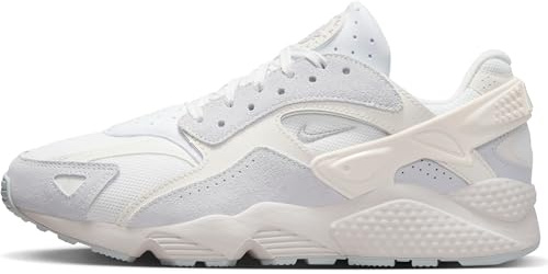 Nike Herren Air Huarache Runner Sneaker, Summit White/Metallic Silver-White, 42.5 EU