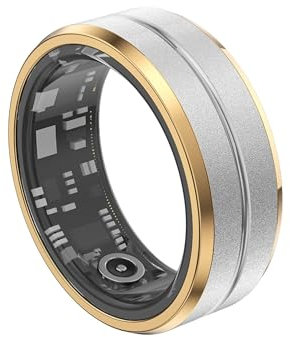 Diyeeni Anillos Inteligentes para Hombres y Mujeres, Rastreador de Actividad Física, Anillo de Seguimiento de Salud Impermeable para Oxígeno en Sangre, Presión, (18,2 mm/0,72 Pulgadas)