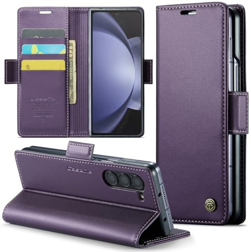 Phernykas Wallet Case for Samsung Galaxy Z Fold 5, Purple