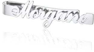 AllerPierce Personalisiert Krawattennadel mit Gravur Name Edelstahl Krawattenklammer 5cm Klassisch Skinny Business Tie Clips Valentinstag Geschenke für Herren Vater Bräutigam