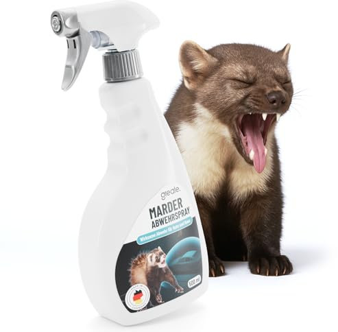 greate Spray Anti-martre Voiture 500 ML - Protection immédiate et Longue durée Contre Les martres - repulsif Souris et Rats, répulsif Rongeur pour Voiture, Spray Anti Rongeur
