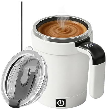 Generico da caffè con agitazione magnetica automatica - Display della temperatura del contenitore da 380 ml, di miscelazione con agitazione automatica | Bicchiere intelligente | Miscelatore per cio