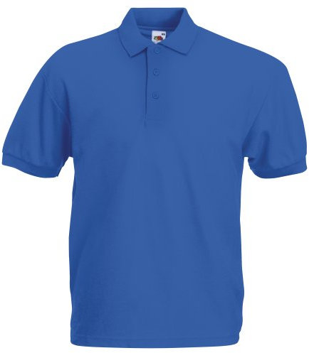 Fruit of the Loom Herren Poloshirt Gr. L, Blau (Königsblau)