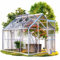 Gardebruk® Aluminium Gewächshaus 4,75m² 250x190cm inkl. 2 Dachfenster Treibhaus Garten Frühbeet Pflanzenhaus Aufzucht 7,63m³