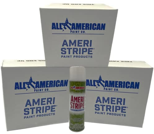 Ameri-Stripe White Athletic Field Marking Spray Paint - 3 Case Pack (36 Cans) 18 oz of Paint per Can