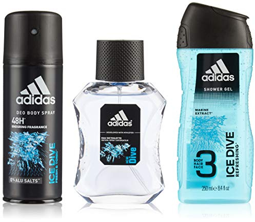 Adidas Ice Dive Edt 3 Piece Gift Set, 0.73 kg