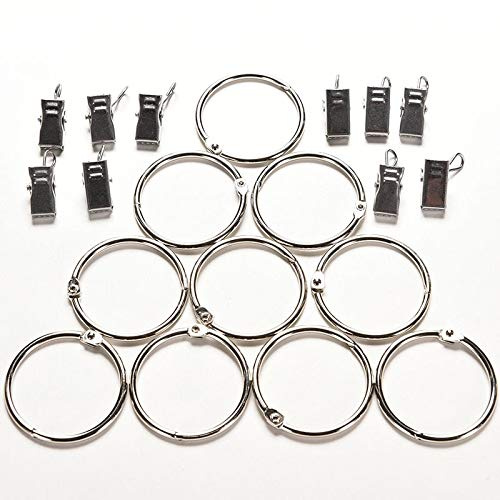 Window Roller 10 Pcs/Lot Movable Ring Stainless Steel Curtain Rod Clips Window Shower Curtain Rings Clamps Drapery Clips Clamp Wholesale