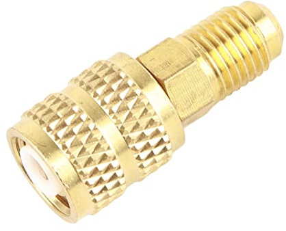 Fafeicy R410A A/C 1/4 '' SAE-Stecker auf 5/16 '' SAE-Buchse Adapter, R410A HLK-Adapter mit Messingmaterial, für Mini-Split-System-Klimaanlagen (1/4SAE to 5/16SAE)