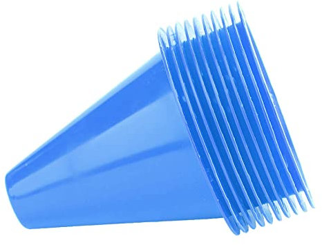 Akozon Parzelle, Absperrungen Plastikmarker Modell Leitkegel Klein 4 Halter Zubehör (Rot) 10 Stück Fußballtraining Hütchen Fußball (Blau)