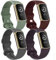 Tobfit Silicone Bands Compatible with Fitbit Charge 5 Bands for Women Men, Soft Classic Sport Replacement Wristbands Straps Waterproof Watch Band Compatible for Fitbit Charge 5 Accessories (4 Pack)