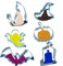 Halloween Ausstechformen Set Groß - Hexenhut, Kürbis, Geist, Fledermaus, Grabstein und Katze Ausstecher Edelstahl