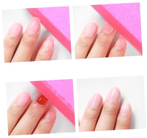 Housoutil 10 Pezzi Blocchi Leviganti Rosa in Spugna a 4 Lati per Manicure Professionale e Uso Domestico, Blocchi di Levigatura e Lucidatura Unghie