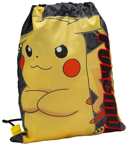 Pokemon Drawstring Bag Kids PE Kit Gym Swim Bag For Boys & Girls School Trainer School Pikachu Print