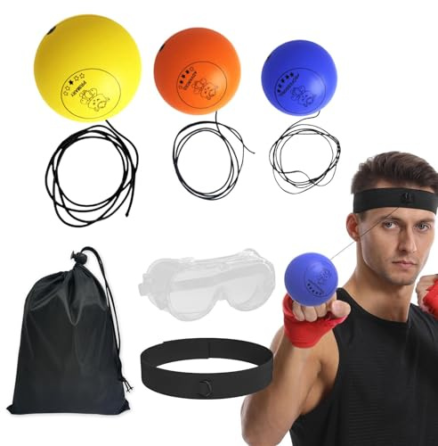 Slagreflexboll, boxningsboll med pannband, reflexboll för - träningsutrustning för , boxningsboll för vuxna, multifunktionell slagboll för och vuxna