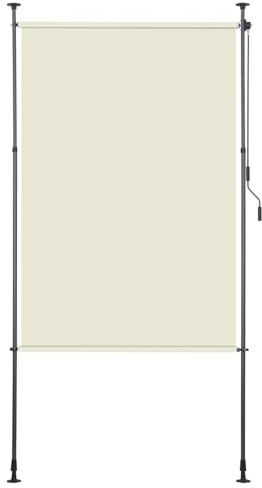 ISOISL Toldo vertical exterior con pinza, 150 x 270 cm, extensible | Toldo vertical con manivela sin agujeros | Protección visual de balcón y protección contra el viento para jardín y terraza, color