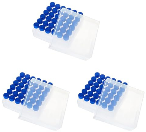 rieder 108 Provette Criogeniche da 5 Ml, Fiale nel Plastica con Tappi un Vite, Piccole Provette per Campioni, Provette con Scatola di Stoccaggio per Forniture di Laboratorio