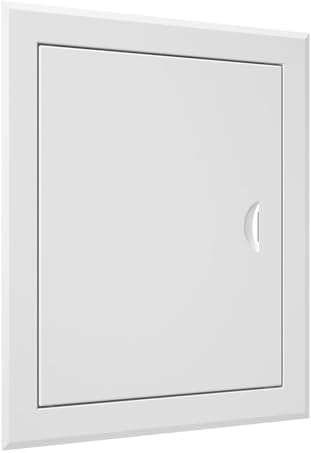 Sportello di Ispezione in Acciaio Bianco – RAL 9016 – Pannello di Accesso Magnetico per Parete e Soffitto – Chiusura a Filo – Per Cavi Tubi Contatori – Interno ed Esterno. (25 x 30 cm)