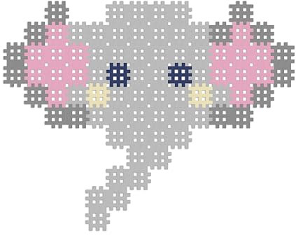 Marioinex Micro Waffle Elefanten 80 Elemente - Waffelblöcke Bausteine, Noppers Steckbausteine, Sensorik Spielzeug, Montessori Bausteine, Stecksteine Kinder