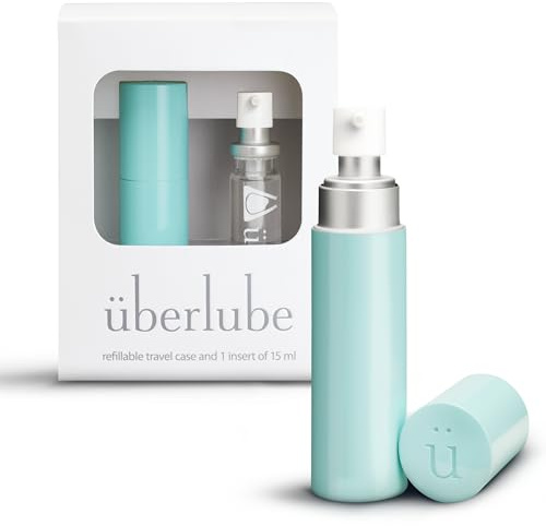 Uberlube Silicone Lube - Aqua Travel Kit 15ml Unscented Silicone Lubricant Personal Lubrication - Latex-Safe Sex Lube Liquid for Couples, Flavorless, Anal Lube, Works Underwater - 15ml Aqua