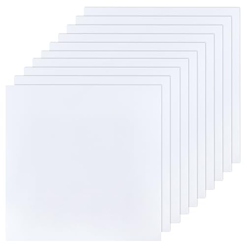OLYCRAFT 10 ark vitt ABS-plastark 200 x 200 x 0,5 mm ABS-plastplattor hårt plastark för arkitektoniska modeller sandbord byggnadsmodell materialtillbehör
