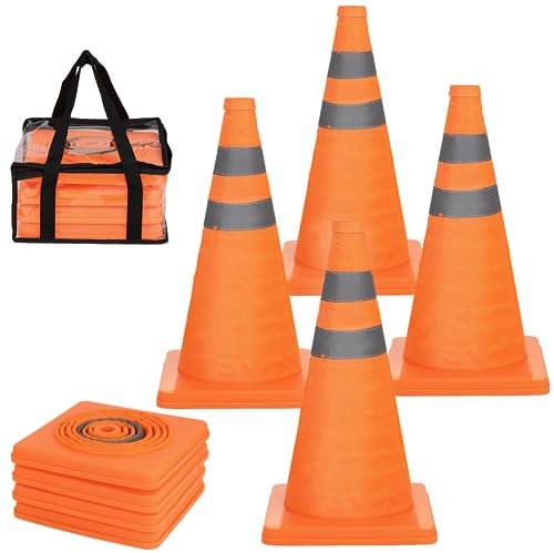 SWEWARM 18 Collapsible Traffic Safety Cones - Multi-Purpose Pop-up Cones