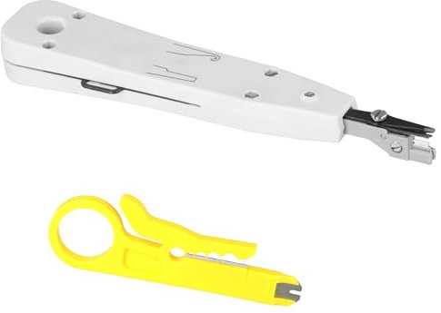 LSA Auflegewerkzeug Plus, Netzwerk Anlegewerkzeug für Krone, Auf- & Unterputzdosen, Patchfelder, mit Drahtschneider - Verlegekabel Werkzeug Set