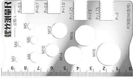 Thread Pitch Gauge | Measurement Tool for Screw - Ergonomic Measuring Gauge with Precise Readings for Nut Bolt Thread Screw