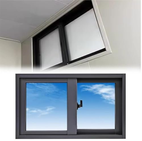 GUQASDV Finestre scorrevoli con vetro temperato e schermo, finestra del seminterrato, finestre in alluminio interne ed esterne per la ristrutturazione della casa, capannone, pollaio (123x50 cm / 49x20