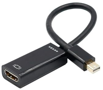 Mini Displayport till HDMI-kompatibel kabel, kompatibel med Apple MacBook, Air Pro 1080P 4K-adapter Mini DP hane till HDMI-kompatibel hona skärmkonverteringslinje(Black)