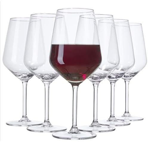 Bewitched Copas de Vino Tinto - Copas Vino 6 Piezas - Copa Vino 53cl - Regalo Cumpleaños - Regalos Originales - Transparante - Vidrio