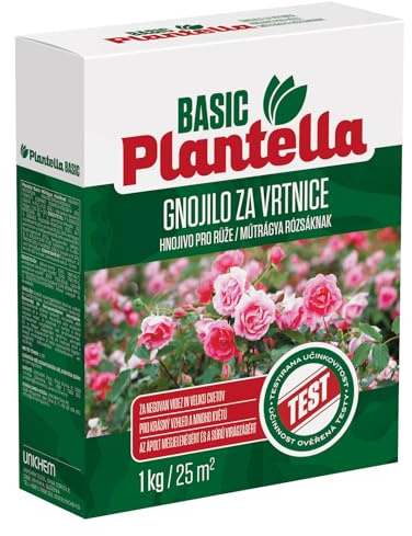 Unichem PLANTELLA Basic Rosendünger 1kg – Mineralisches Granulat für kräftige Blüten & gesundes Wachstum – Mit Phosphor & Zink – Für Beet-, Topf- & Kletterrosen – Langzeitwirkung