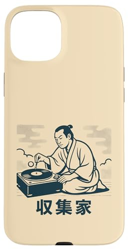 Samurai Vinyl Collector Tocadiscos DJ Carcasa para iPhone 15 Plus