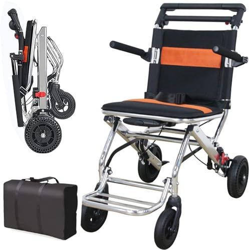 Sedia a rotelle pieghevole portatile da viaggio per adulti e bambini, design leggero e compatto per una facile mobilità e praticità