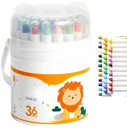 Wunuii Twist Crayons - El mejor juego de arte sin desorden para niños, lápices de colores lavables de secado rápido, suministros de arte ultra sedosos de fácil agarre, regalo para niños y niñas