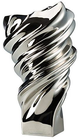 Rosenthal Squall Platin titanisiert Vase 32 cm