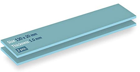 ARCTIC TP-2 (APT2560): Economic Thermal Pad, 120 x 20 x 1.0 mm (2 Pieces) - Thermal pad, Excellent heat conduction, Low hardness, Ideal gap filler, Easy installation, Safe handling - Blue